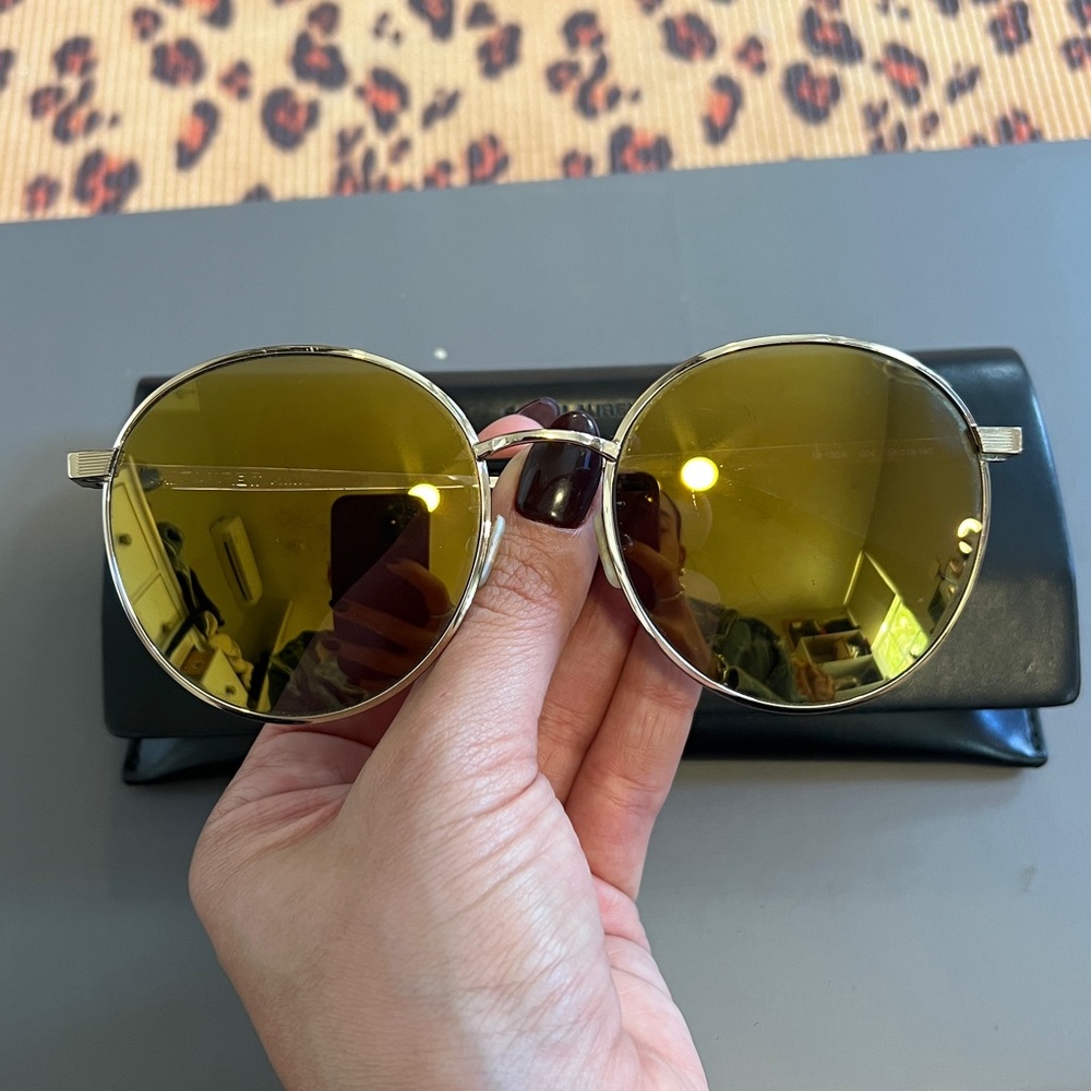 Saint Laurent Gold Sunglasses